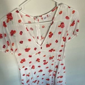NWT Gap White Floral Dress